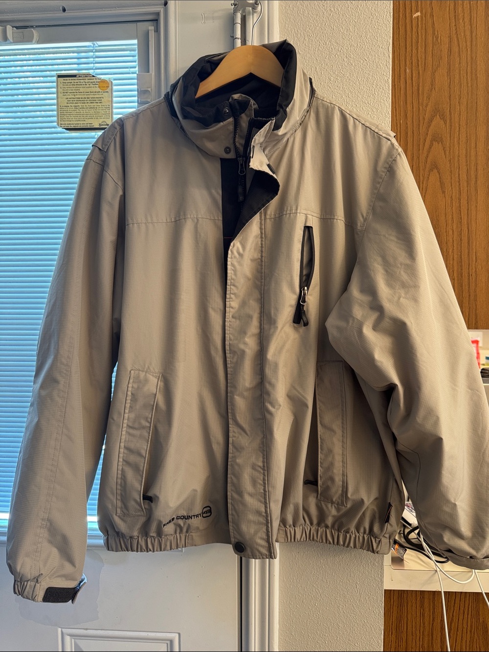 Free Country Light Gray Men's Windbreaker Jacket